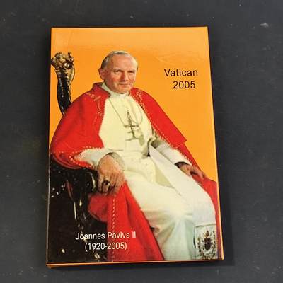 【全场包邮】纯粹捡漏拍511场 - 【样币】梵蒂冈2005年盒装欧元样币套币