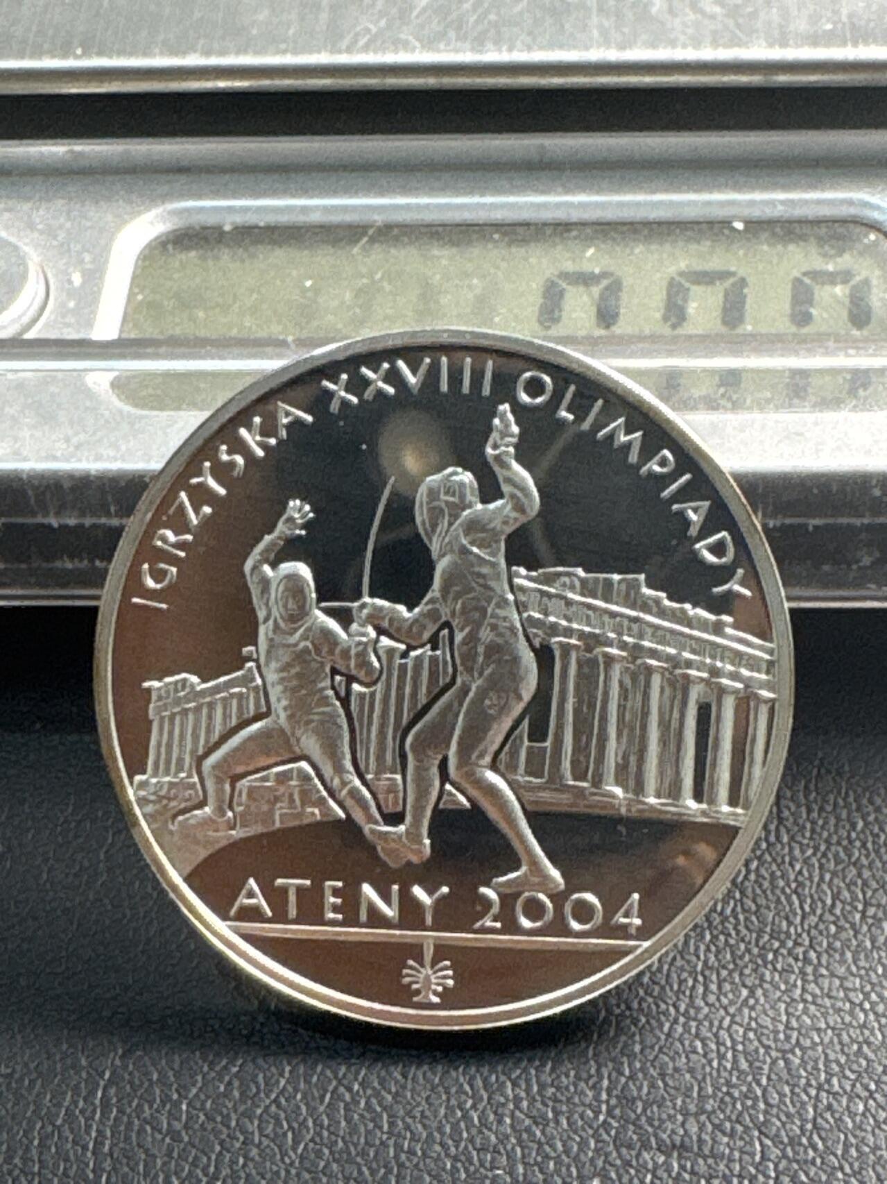 ❤️【币观天下】❤️ 第344期钱币秒杀拍卖场- 2026.3.6周五晚上6点半场 长期征集拍品  2004 波兰 雅典奥林匹克 10兹罗提【精制】银币