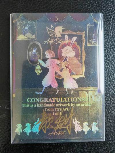 阳大大卡牌拍卖第104期（持续收拍品，周五晚上九点截拍，进群福利早知道） 【手绘卡】带黑猫的女战神-画师歆甜