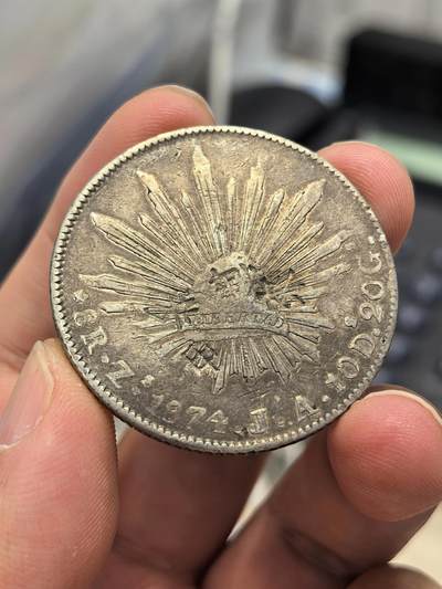 博洋堂世界钱币拍卖第164期（全场包邮） - 墨西哥1874年ZS JA版花边鹰洋，清晰字戳