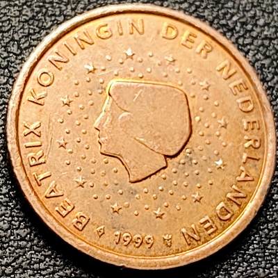 泉币菌-第208场-拍品多 请提前出价 - 1999 女王版 荷兰5欧分硬币 21毫米 3.9克 纪念币铜钱 