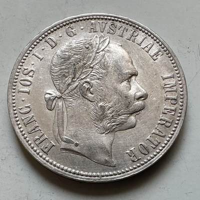 🌹外币初藏🌹🐯2026年第28场   每周二四六晚8️⃣点 接代拍 - 奥匈帝国1885年弗朗茨约瑟夫 1弗罗林银币 90%银 12.34g 29.2mm
