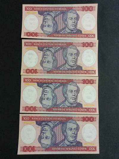 【游宝拍卖】丙午马年第12期 - 巴西 4张 UNC/UNC-