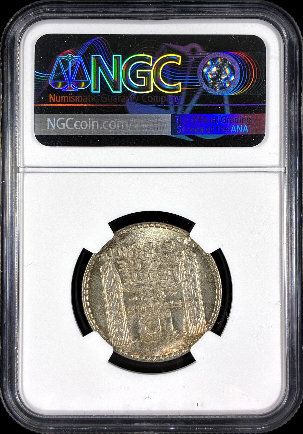 【雨安】【直播拍卖】【第0128期-评级币章】2026-03-14 周六 19:30 (金价1145, 银价22.39) [评级法国] France 法国 10法郎 KM#0878 桂冠女神  [10.00 g.,  0.680 Silver] 1932年  NGC-MS64