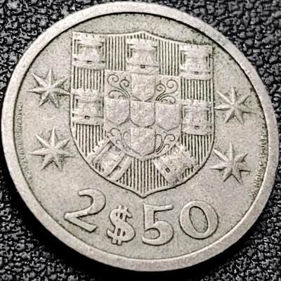 泉币菌-第207场-拍品多 请提前出价 - 1965年 葡萄牙2.5埃斯库多镍币 帆船 20mm 欧洲币