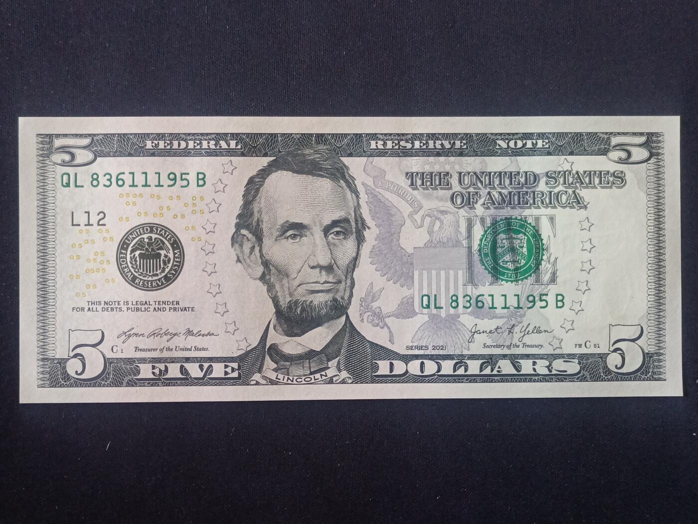 【游宝拍卖】丙午马年第11期 美国-10美元【SERIES-2021 L-旧金山 永恒号 83611195 全新UNC】