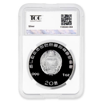 1994年朝鲜-金日成逝世纪念银币1盎司999纯银纪念币TQG评级 68 1994年朝鲜-金日成逝世纪念银币1盎司999纯银纪念币TQG评级 68