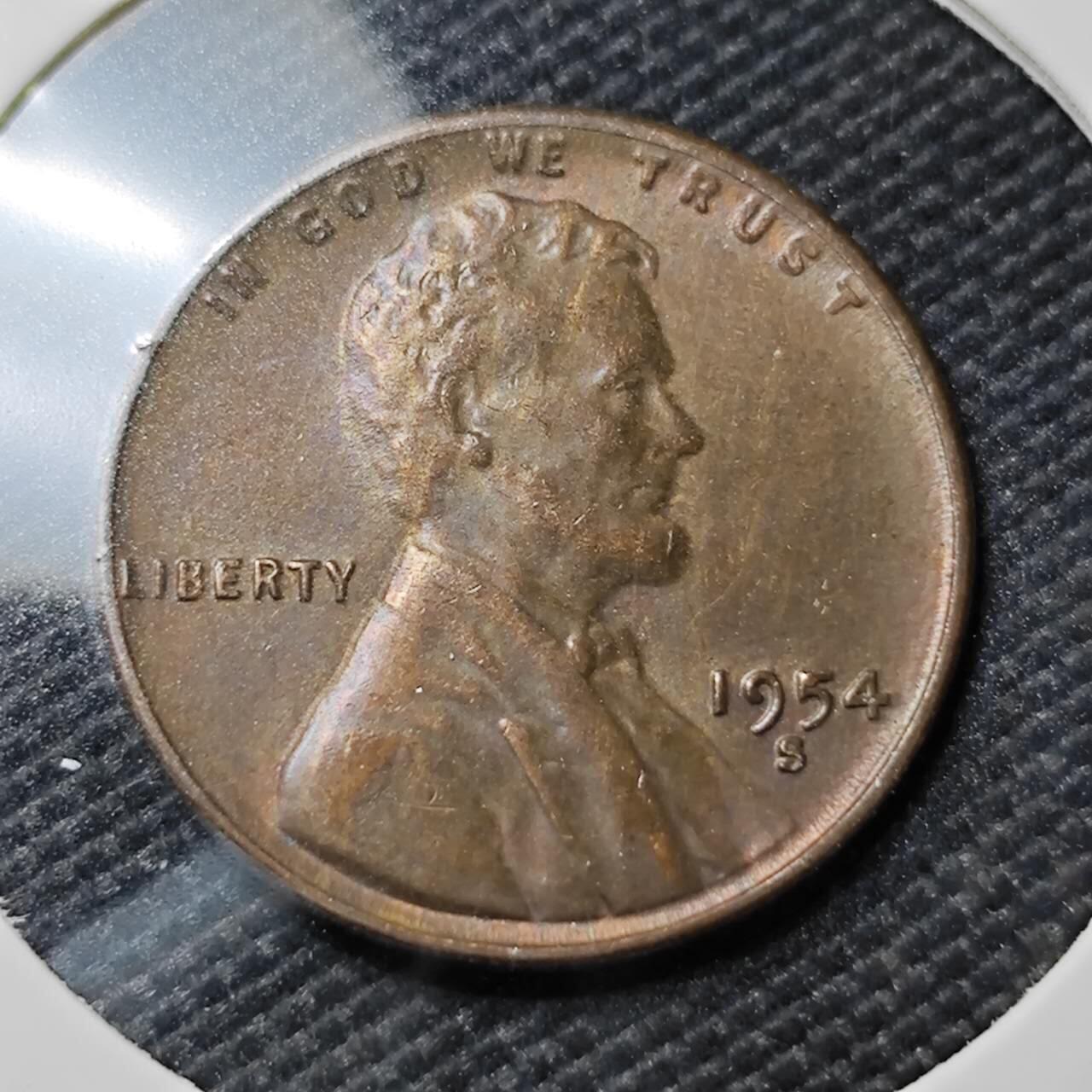 KK钱币收藏小铺   第405期 2月预留时间 周末发货 1954美国1分 