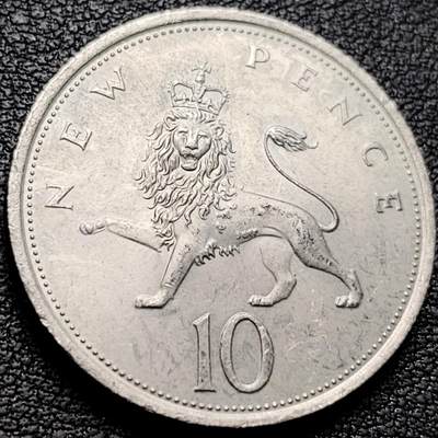 泉币菌-第208场-拍品多 请提前出价 - 原光极美 英国大镍币 英国1976年 10便士铜镍币 28.5mm 伊丽莎白二世女王 皇冠狮子