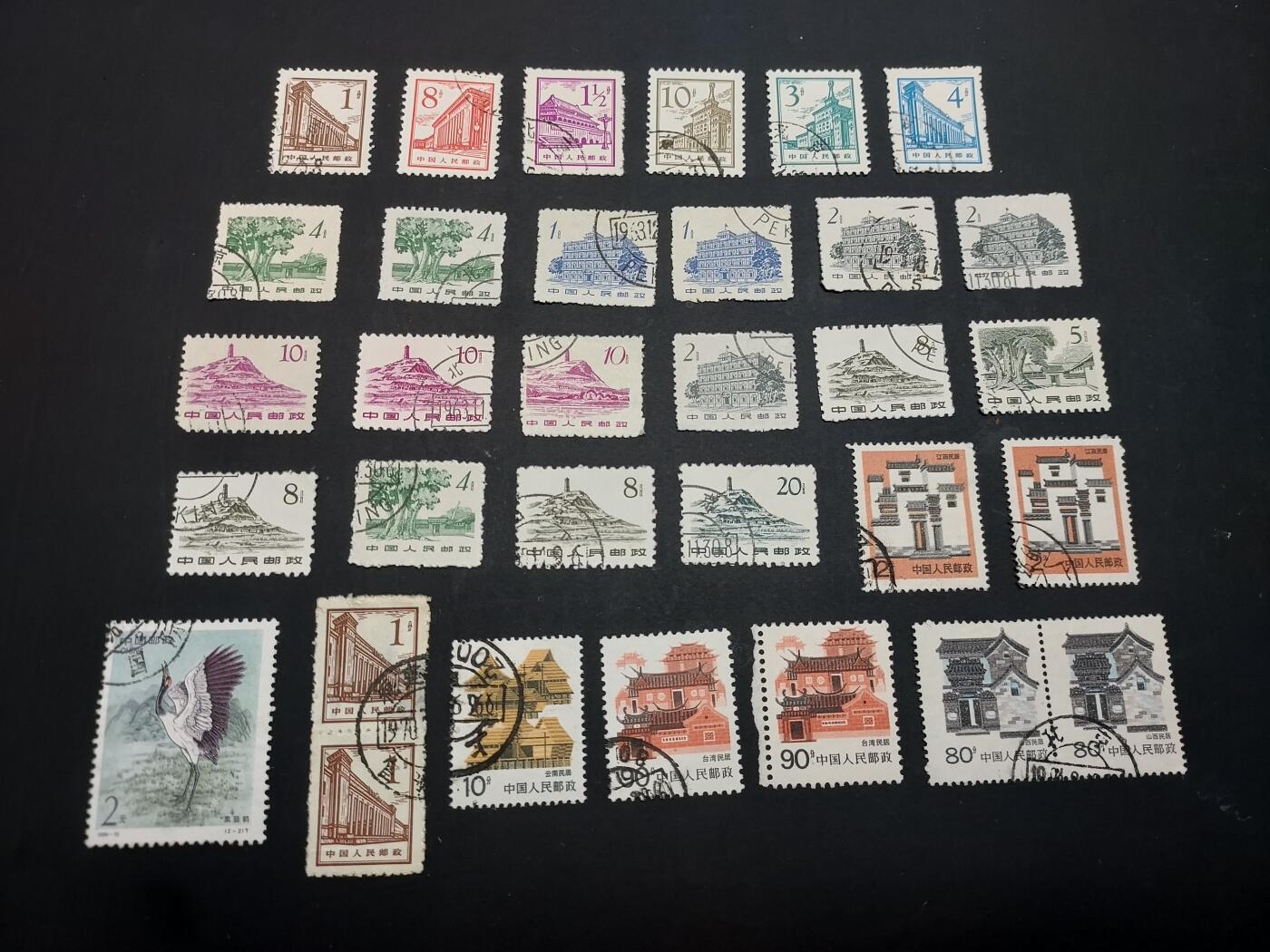 博彦收藏  TM 3月18日 8点邮票专场 全场包邮 普票旧票32枚，个别瑕疵，大部分上品