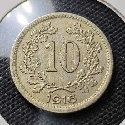 KK钱币收藏小铺   第405期 2月预留时间 周末发货 -  1916奥地利10格罗申