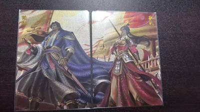 满赠PR！！龙虎卡牌-七八场（满200元包邮，无佣金，每周六结拍，欢迎送拍） - 冷烫粗闪2张 轩辕春秋 锦绣三国4弹 陆逊&孙氏 双拼 