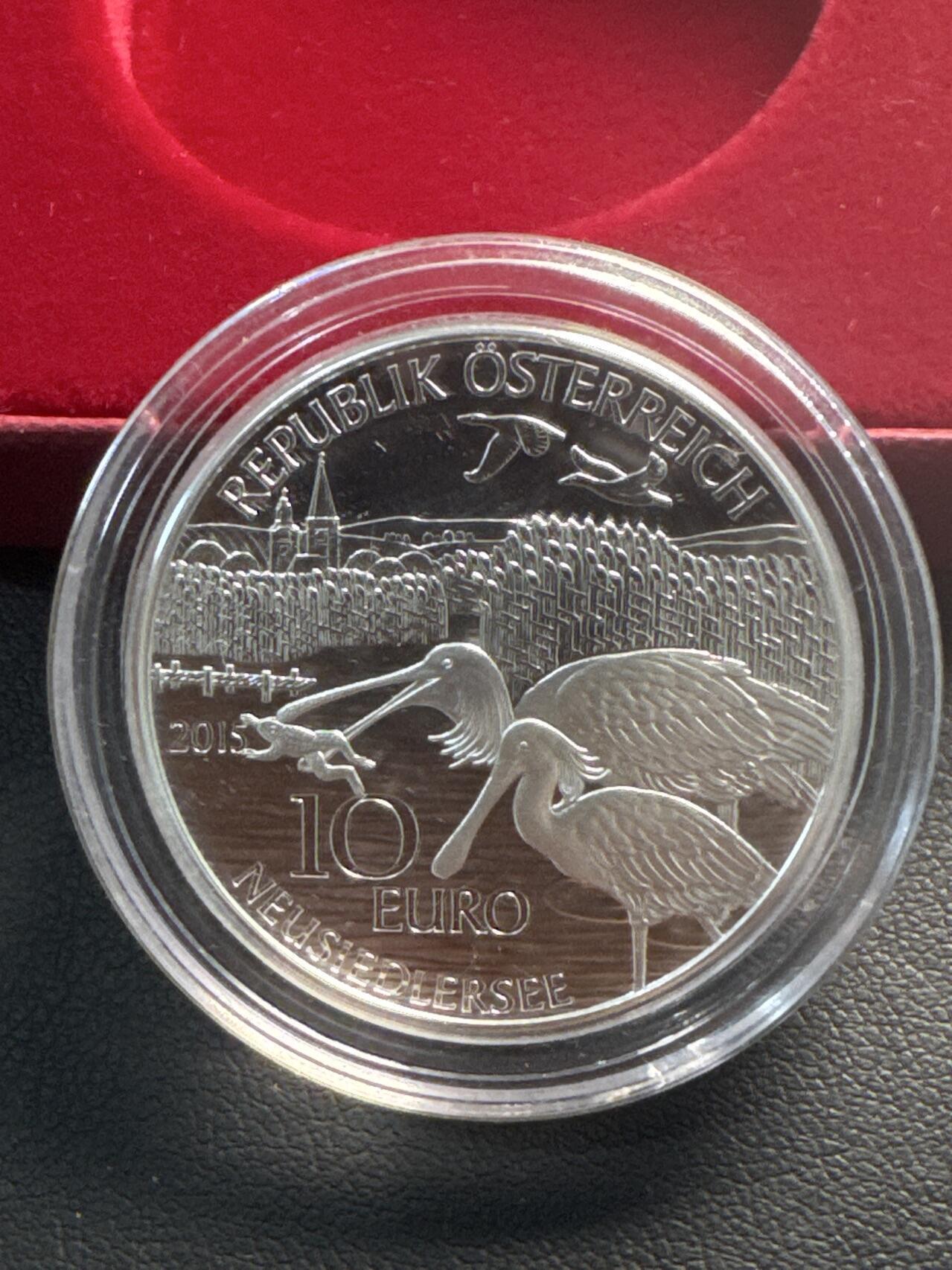 ❤️【币观天下】❤️ 第344期钱币秒杀拍卖场- 2026.3.6周五晚上6点半场 长期征集拍品  奥地利联邦省系列银币 盒证齐全(面值10欧，重量17.3克)2015