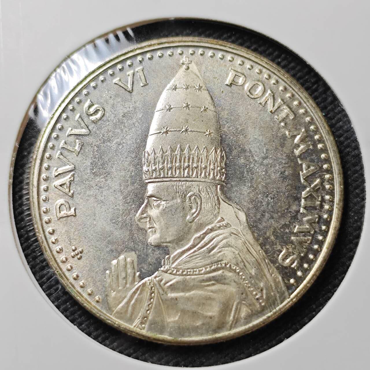 KK钱币收藏小铺   第405期 2月预留时间 周末发货  梵蒂冈镀银章