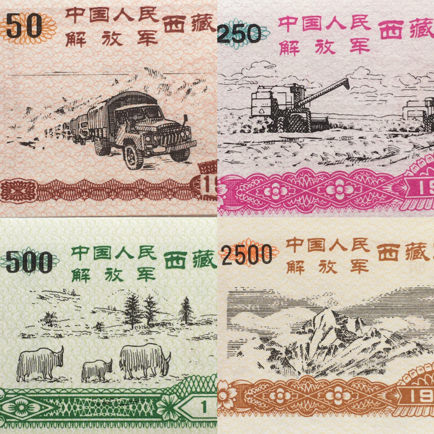 稀少1996年西藏君区专用粮票全新品相未流通1组4枚原版真品如图供应票证旧藏文玩艺术收藏