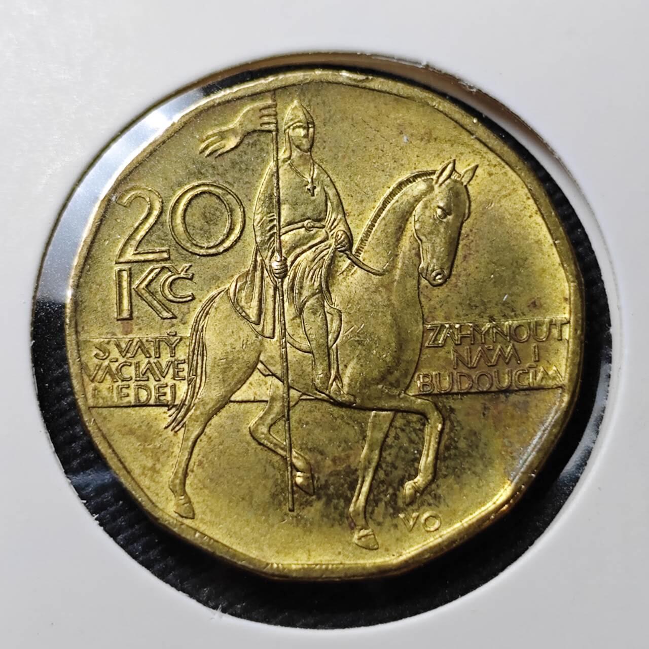 KK钱币收藏小铺   第405期 2月预留时间 周末发货  捷克20克朗 好品