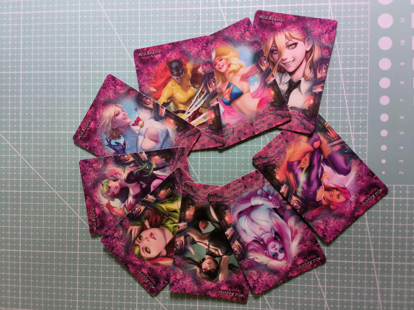 C先生卡牌 第24期  零抽层收拍品，送拍加微私聊 【彩闪】燎原古早《ACG系列》单期全套9张