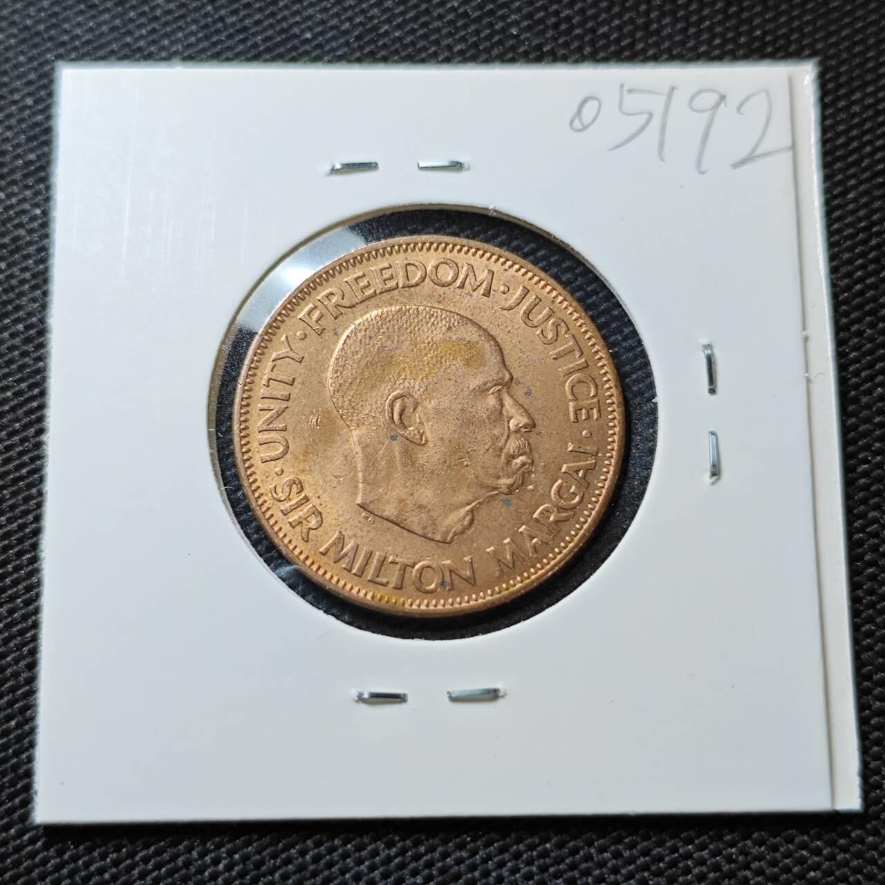 KK钱币收藏小铺   第405期 2月预留时间 周末发货  1964塞拉利昂1分铜币 好品