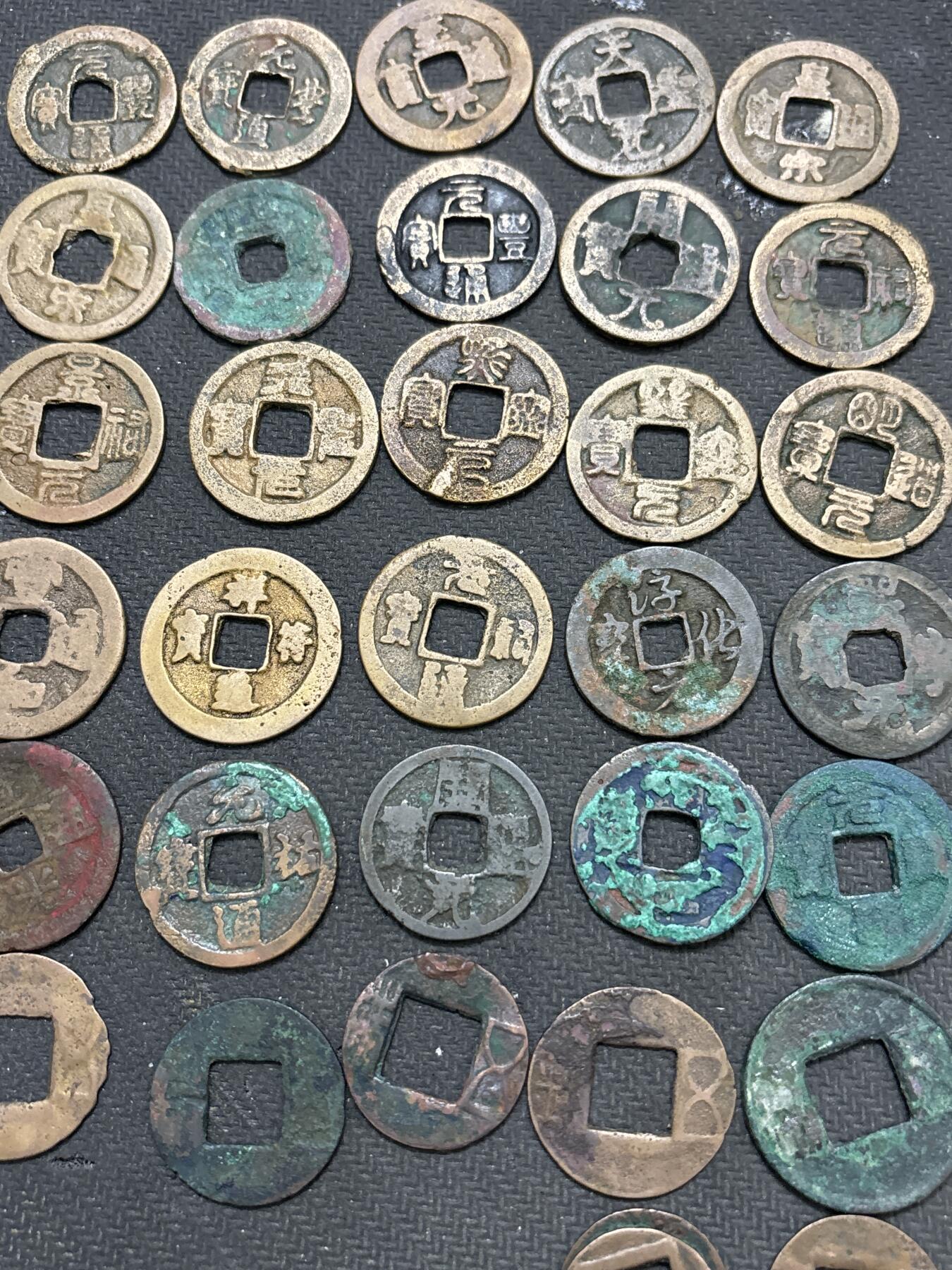 文馨钱币收藏第 296 场，长期接代拍业务 中国古钱币 33 枚，各帝王五铢钱，唐朝，宋朝，清朝等