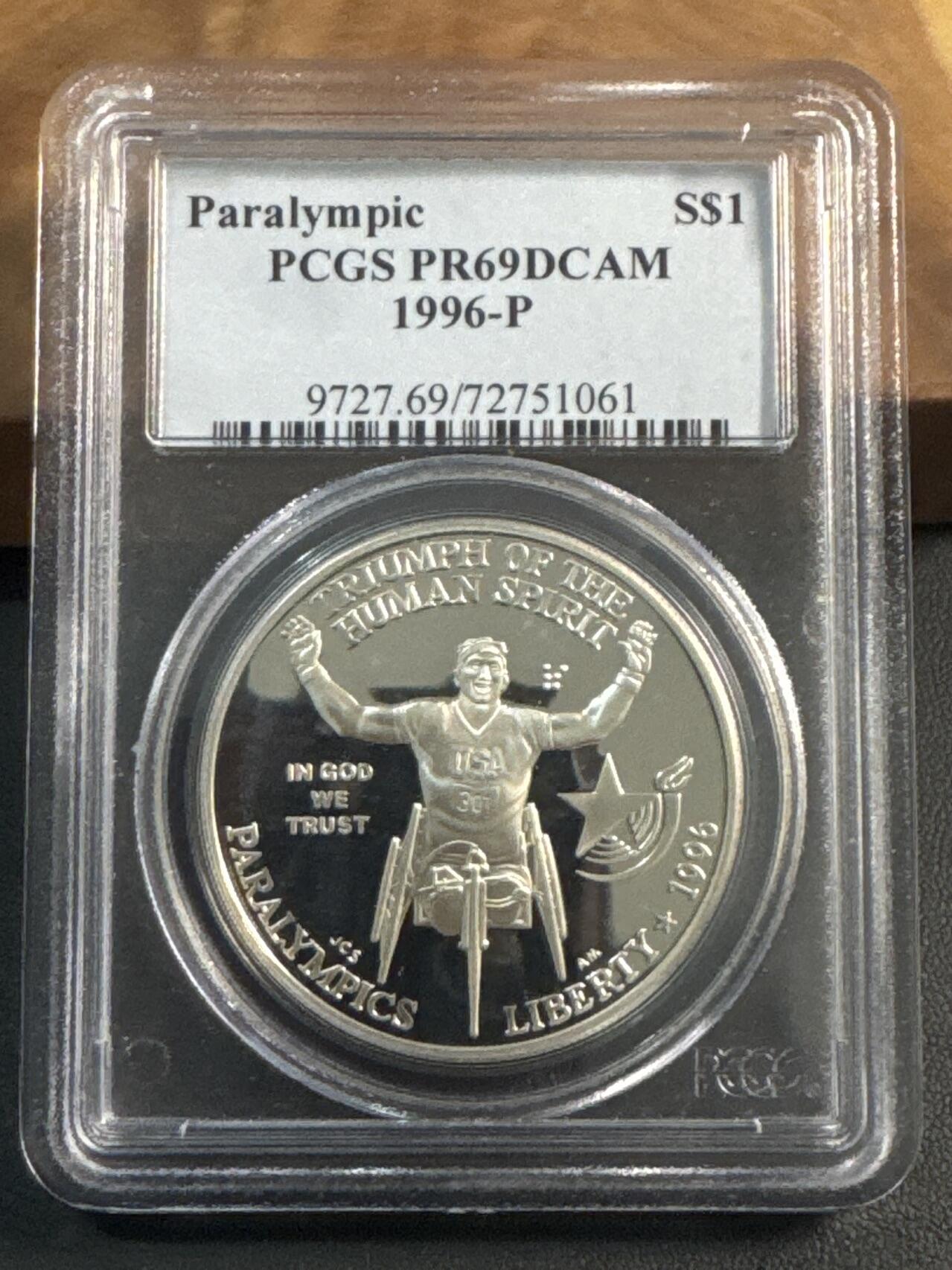 ❤️【币观天下】❤️ 第344期钱币秒杀拍卖场- 2026.3.6周五晚上6点半场 长期征集拍品  1996年美国奥运会轮椅纪念银币PCGS PR69