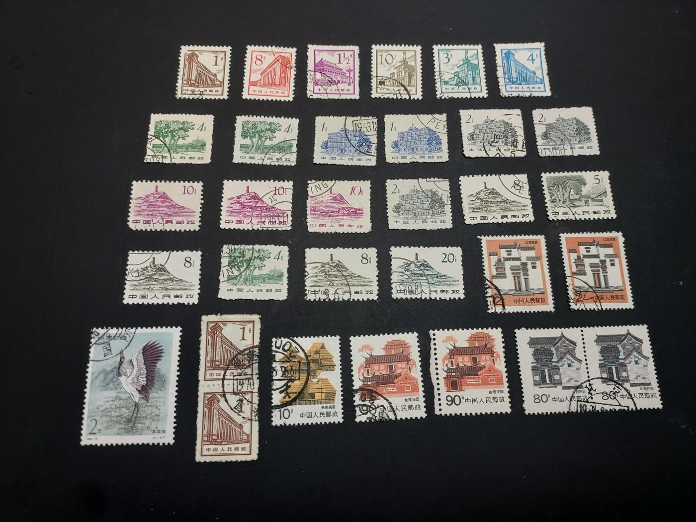 博彦收藏  TM 3月18日 8点邮票专场 全场包邮 普票旧票32枚，个别瑕疵，大部分上品