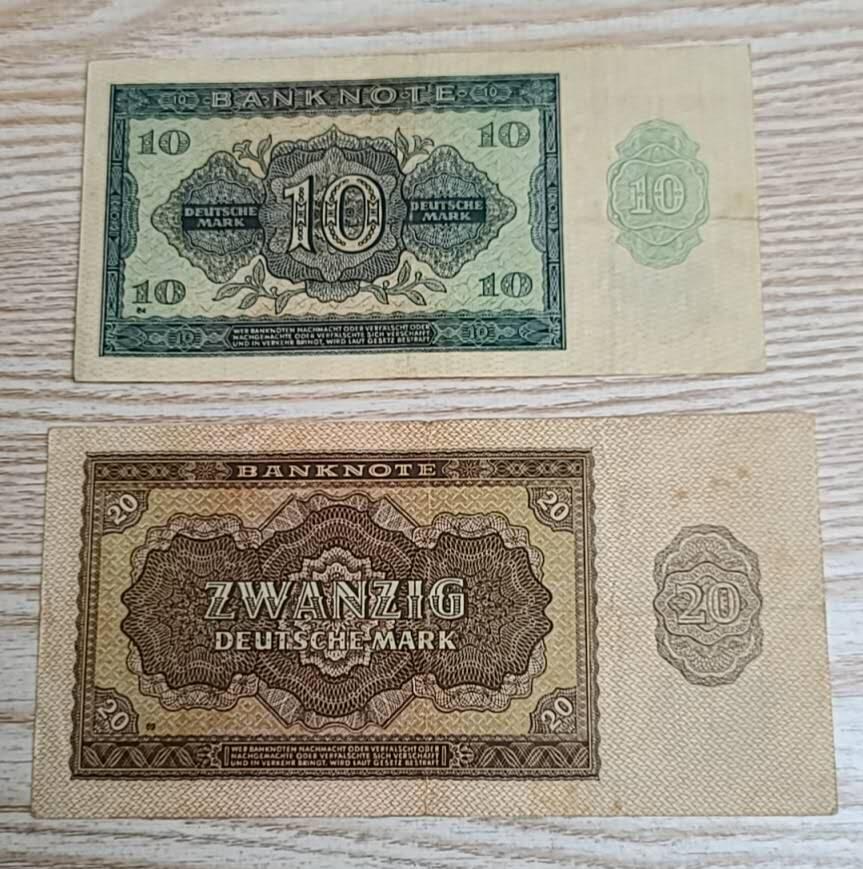 【币将精彩】纸币杂项拍卖（2026-3-15） 东德DDR老纸币2枚品如图