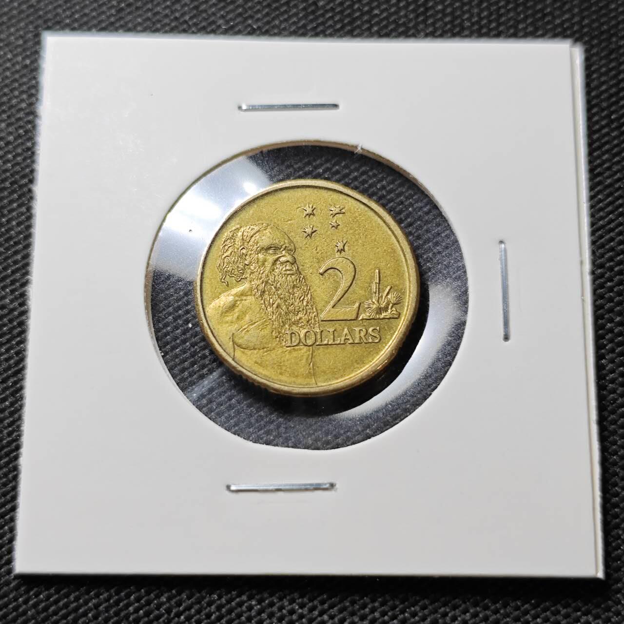 KK钱币收藏小铺   第405期 2月预留时间 周末发货 1994澳大利亚土著人2元