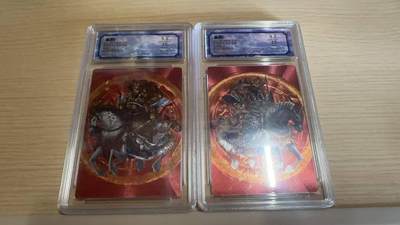 戴老五虎✘权五虎！！龙虎卡牌-七八场（满200元包邮，无佣金，每周六结拍，欢迎送拍） - 【亲签 编号21/03】粗闪评级卡2张 苍海承风 厚来插画 门神一对 (秦琼&尉迟恭) 9.5分