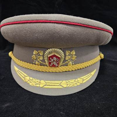 0元起拍勋章 第338期 咸鱼国勋章拍卖专场 3月15日（周日）下午6：00开始 - 捷克斯洛伐克将官礼服大檐帽 58cm
