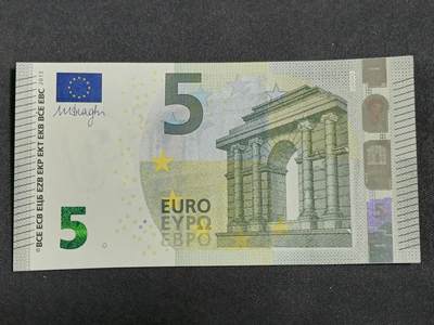【游宝拍卖】丙午马年第12期 - 欧盟-5欧元【2013年 U-法国 首签 全新UNC】