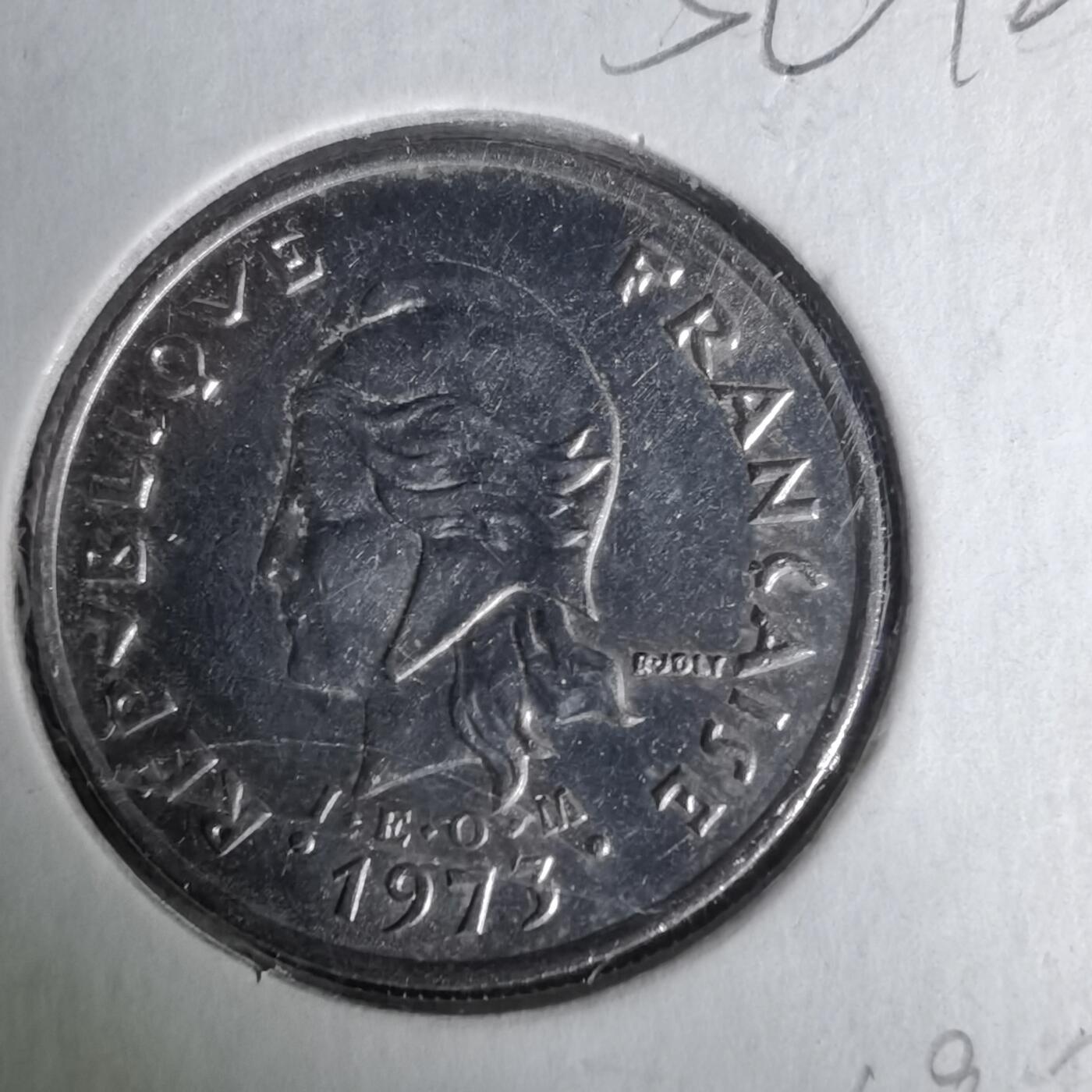 沼泽如烟--第1019场 法属新喀里多尼亚1973年10法郎