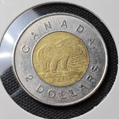 KK钱币收藏小铺   第405期 2月预留时间 周末发货 -  1996加拿大2元