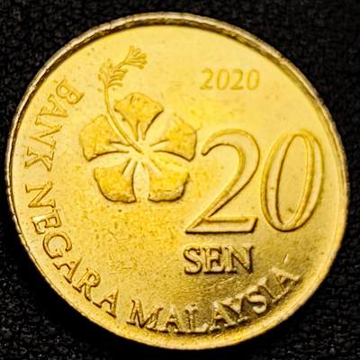 泉币菌-第208场-拍品多 请提前出价 -  马来西亚20分 铜花 20.5mm