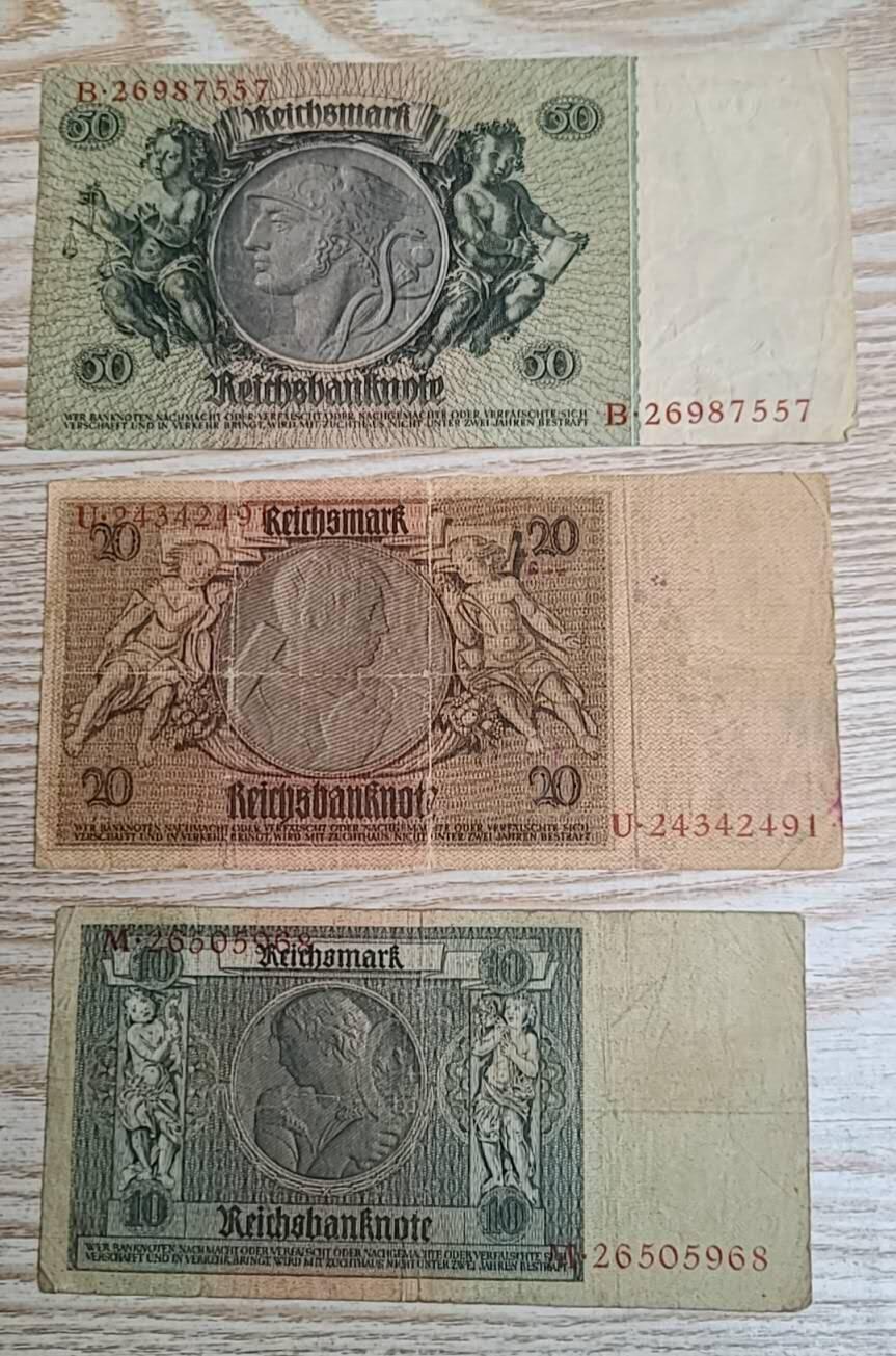 【币将精彩】纸币杂项拍卖（2026-3-15） 德国老纸币3枚品如图