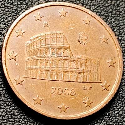 泉币菌-第207场-拍品多 请提前出价 - 欧元 意大利2006年 5欧分硬币 罗马竞技场 21.25mm 3.9g