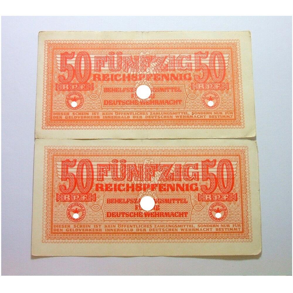 单张价 德国第三帝国1942年 展翅鹰50芬尼 好品