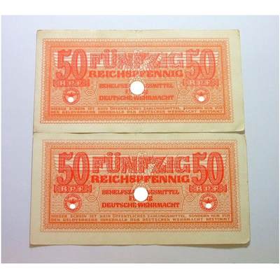 单张价 德国第三帝国1942年 展翅鹰50芬尼 好品 - 单张价 德国第三帝国1942年 展翅鹰50芬尼 好品