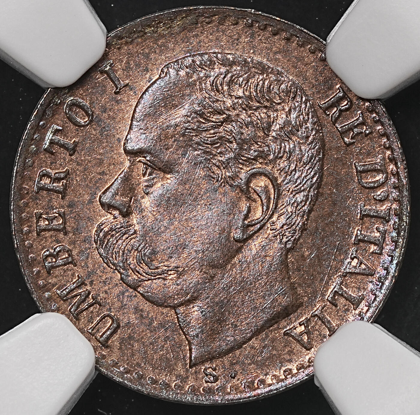 修遠堂世界钱币第107期 NGC MS64BN 1899年意大利1分铜币