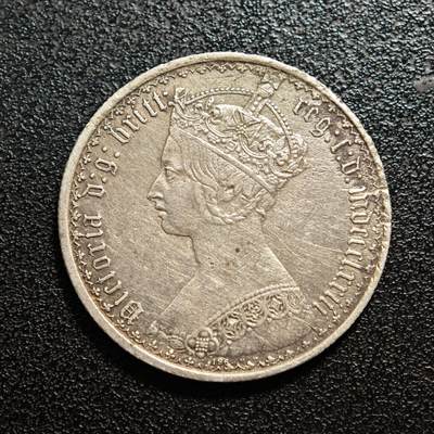 【德藏】世界币章拍卖第167期（拍品征集中~欢迎藏友联系） - 英国维多利亚时期哥特弗洛伦银币 直径约：28.5mm；重约：11.1g