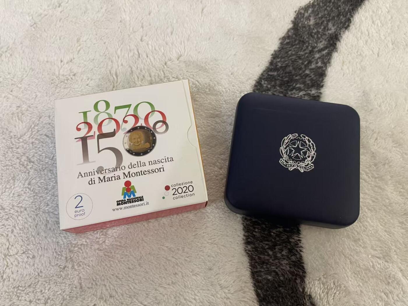 ❤️【币观天下】❤️ 第344期钱币秒杀拍卖场- 2026.3.6周五晚上6点半场 长期征集拍品  意大利2020年纪念玛丽亚精制2欧元纪念币 全新原盒原包装 限量发行5000枚