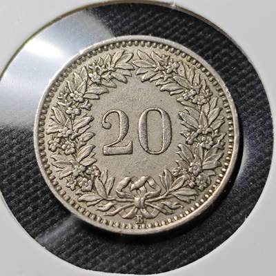 KK钱币收藏小铺   第405期 2月预留时间 周末发货 - 1953瑞士20分 