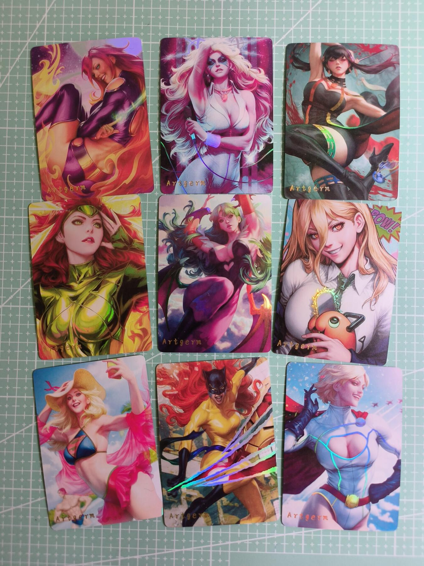 C先生卡牌 第24期  零抽层收拍品，送拍加微私聊 【彩闪】燎原古早《ACG系列》单期全套9张