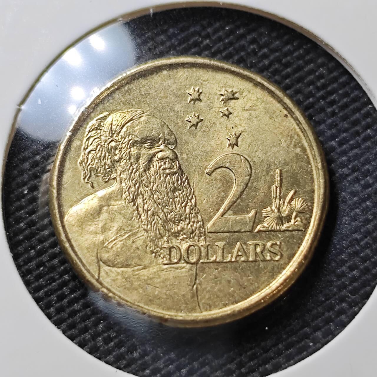 KK钱币收藏小铺   第405期 2月预留时间 周末发货 2022澳大利亚土著人2元 