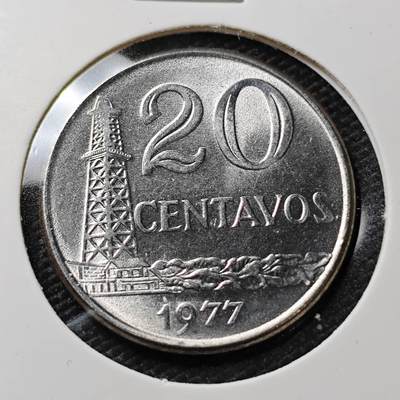 KK钱币收藏小铺   第405期 2月预留时间 周末发货 -  1977巴西20分 好品