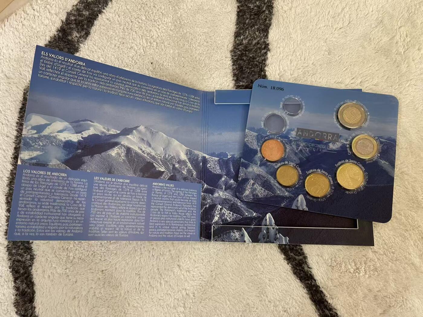 ❤️【币观天下】❤️ 第344期钱币秒杀拍卖场- 2026.3.6周五晚上6点半场 长期征集拍品  安道尔2014年欧元开门官方套币 无1欧分和2欧分