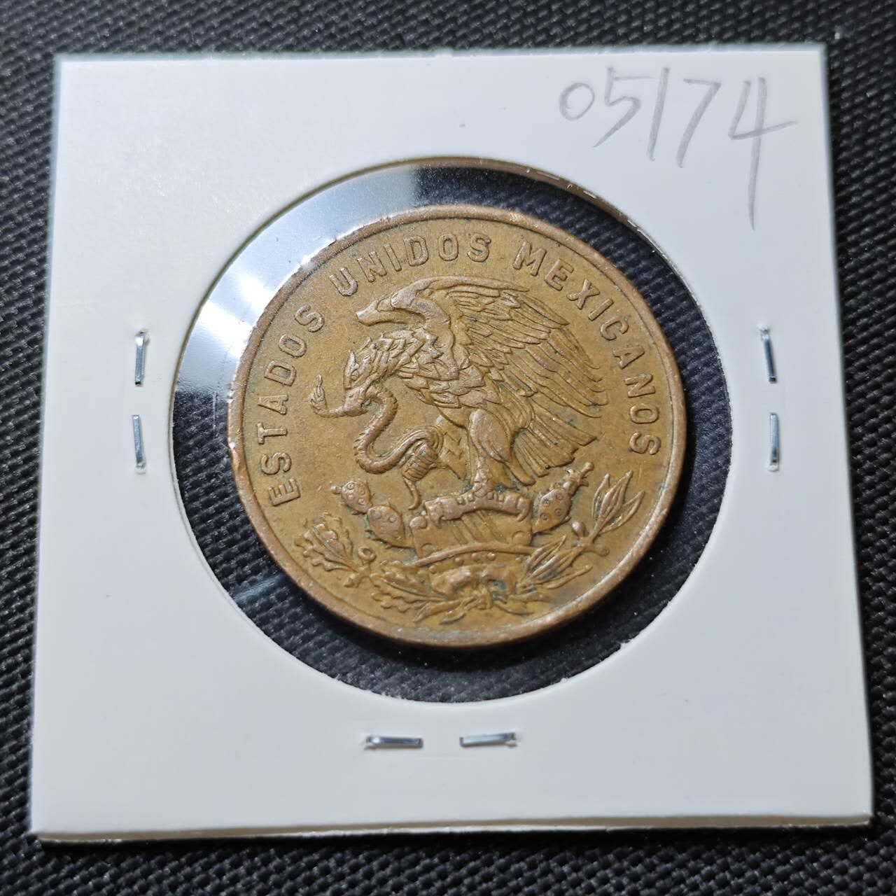 KK钱币收藏小铺   第405期 2月预留时间 周末发货 1968墨西哥20分