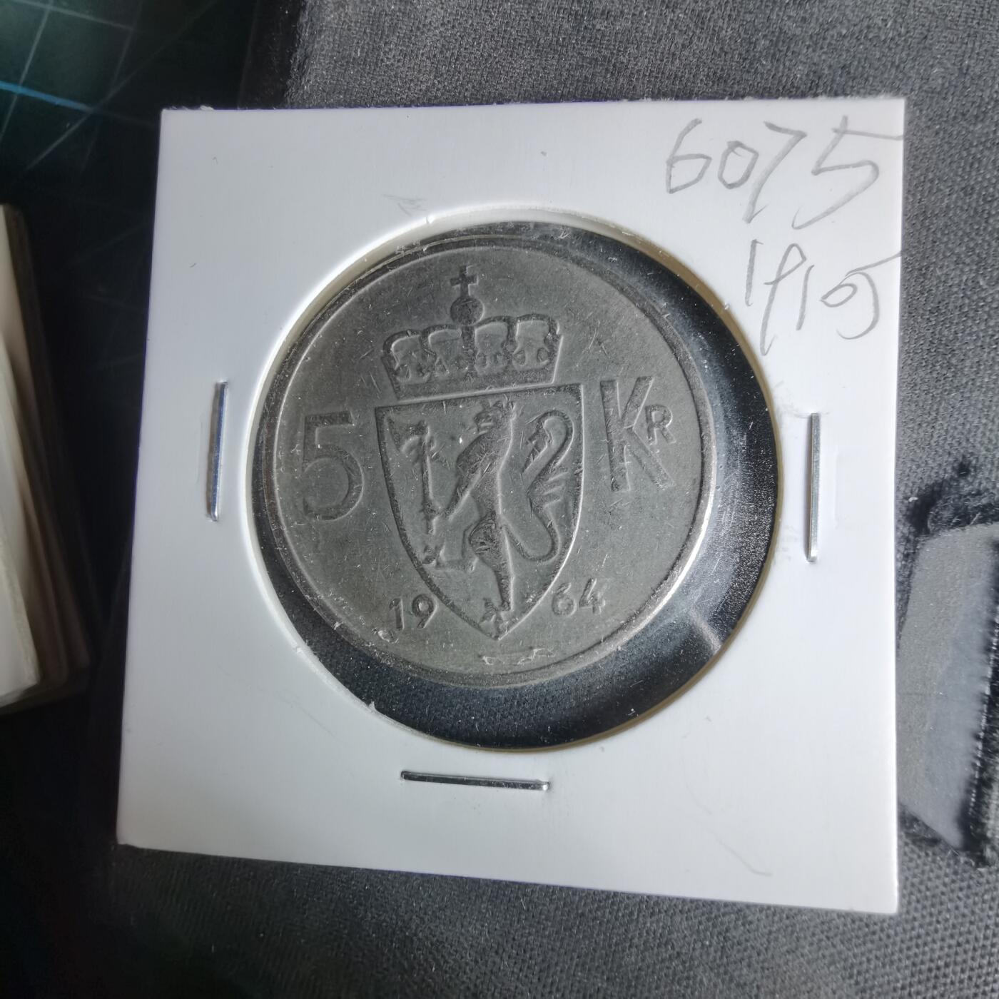 沼泽如烟--第1019场 挪威1964年5克朗