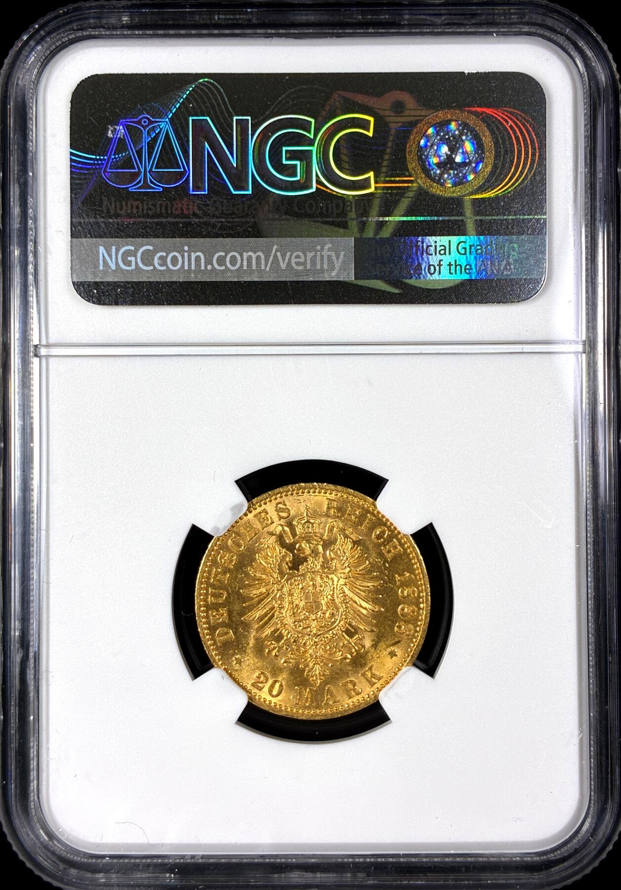 【雨安】【直播拍卖】【第0128期-评级币章】2026-03-14 周六 19:30 (金价1145, 银价22.39) [评级金铂] Germany [金币] 德国 帝国 J.248 Prussia普鲁士 20马克 三皇 1888年  NGC-MS64