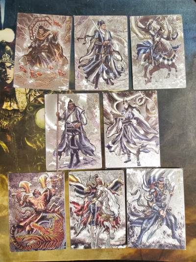 阳大大卡牌拍卖第104期（持续收拍品，周五晚上九点截拍，进群福利早知道） - 【粗闪】卡德曼 张建东水浒 粗闪8张 背后为墨稿 第四波