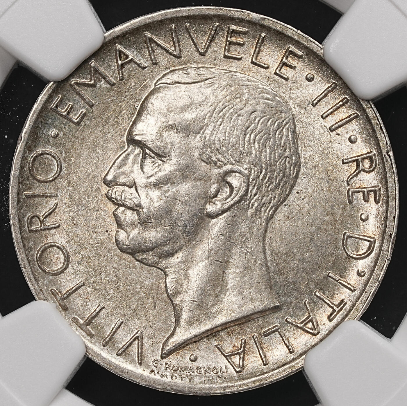 修遠堂世界钱币第107期 NGC MS62 1930年意大利5里拉银币